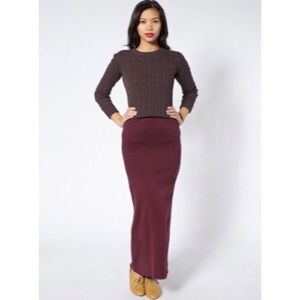 American Apparel Interlock Maxi Skirt
